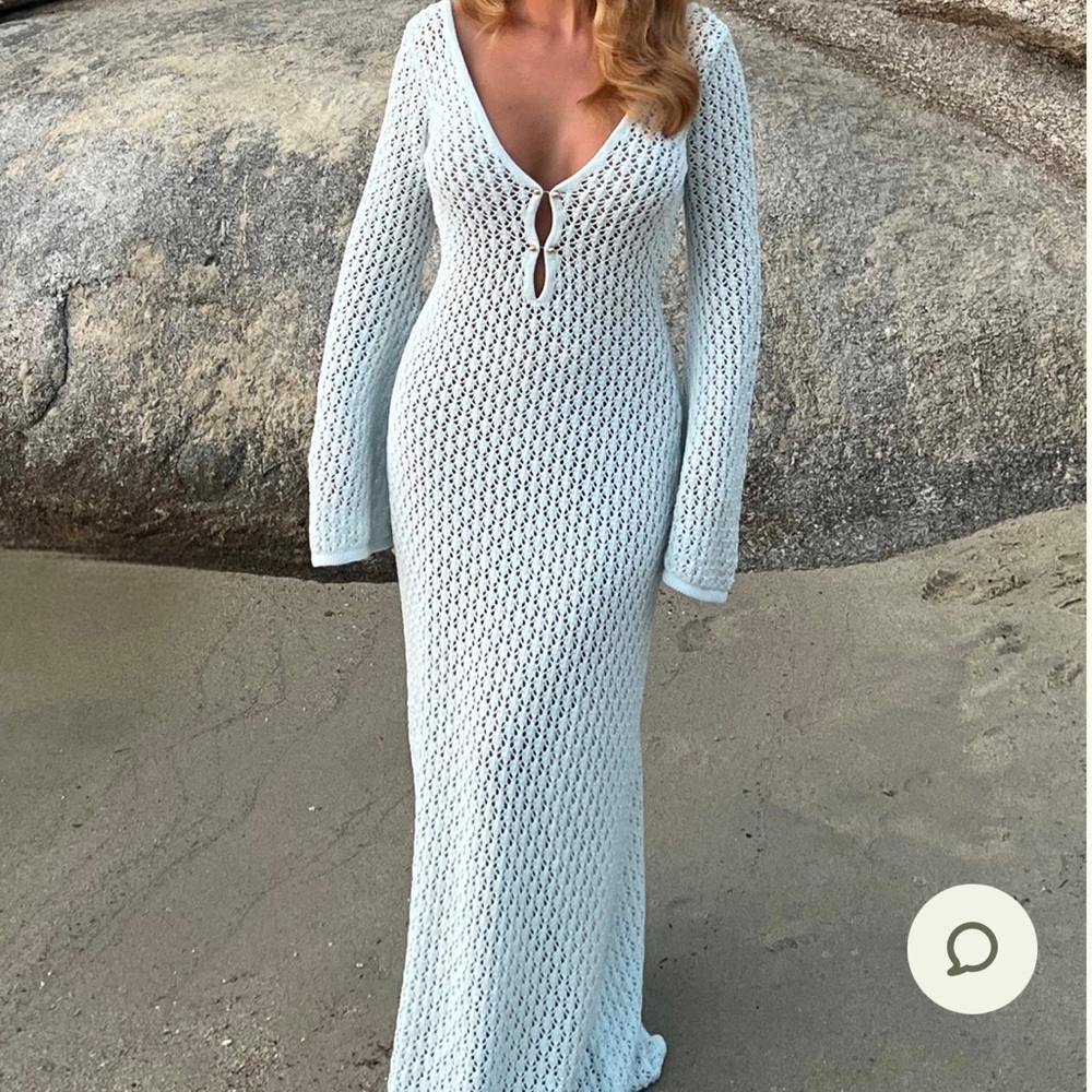 NWT: Meshki Kayleigh Dress - Arctic Blue